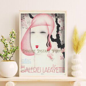 New Flapper Paris Art Print Vintage Exhibition Poster France Travel